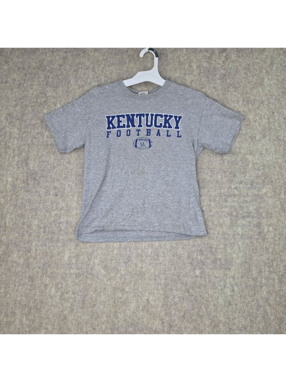 Gildan Youth Kentucky Football Gray T-Shirt Medium Cotton Crewneck Short Sleeve